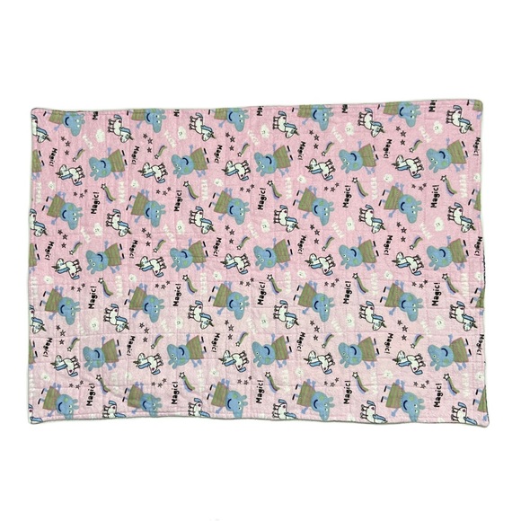 Handmade Handcrafted Baby Quilted Small Blanket Multicolored Peppa Pig - Picture 2 of 8